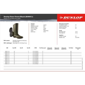 Dunlop PVC Knielaars Dane K680011 groen 2 / 4