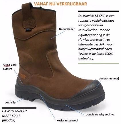 No Risk Werklaars Hawick Aqua-tex XW 1674.02 Metaalvrij S3 2 / 6