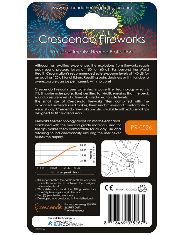 Import Crescendo Oordopjes Fireworks PR-0526 2 / 6