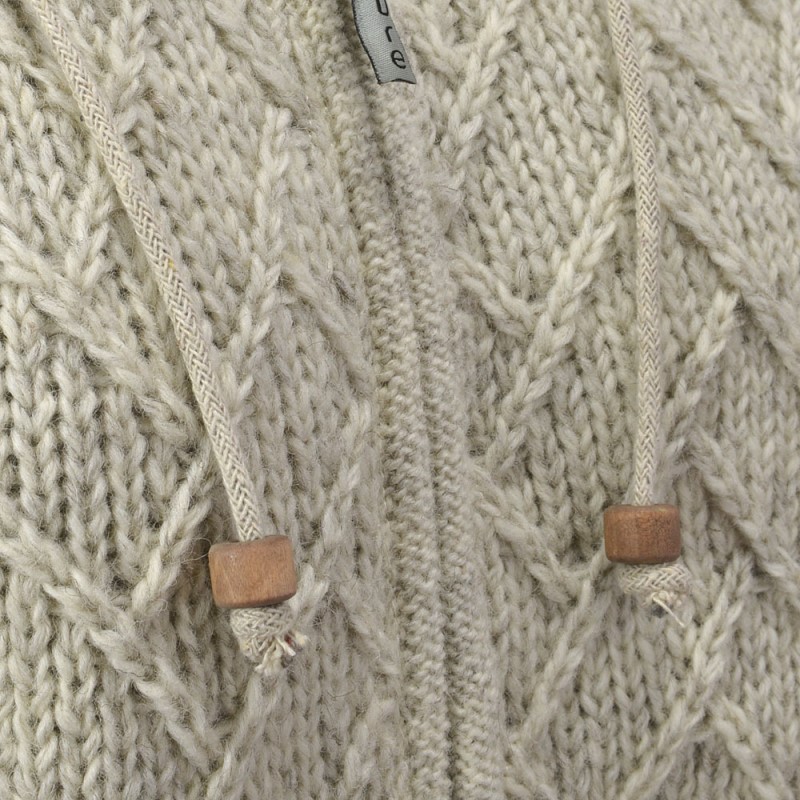 Pure Wool Vest lang Sharon WJK-1709 Ecru 3 / 6