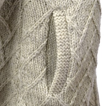Pure Wool Vest lang Sharon WJK-1709 Ecru 4 / 6