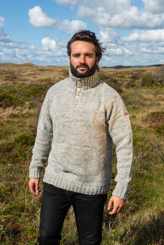 Pure Wool Trui Brian MNL-1701 Lichtgrijs 3 / 5