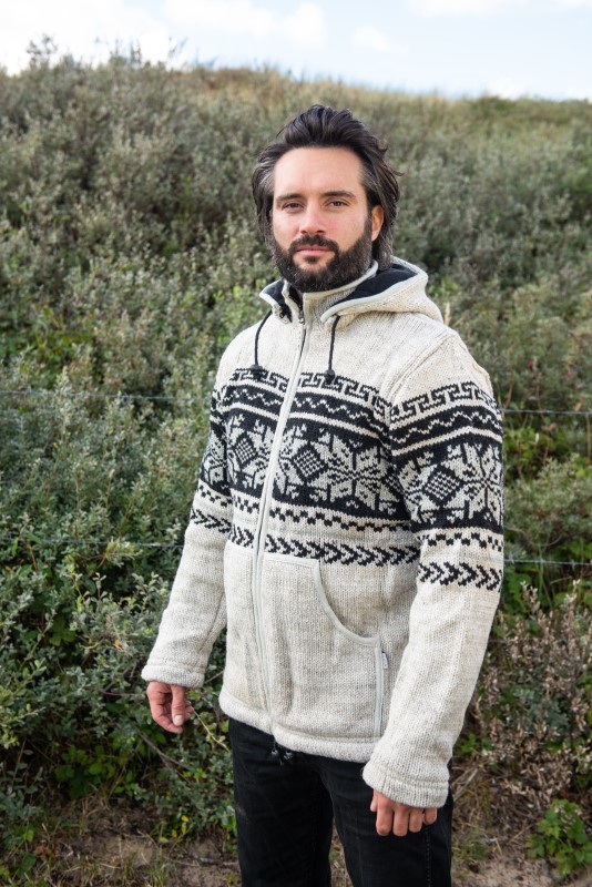 Pure Wool Vest Jan WJK-1301 Ecru 4 / 5
