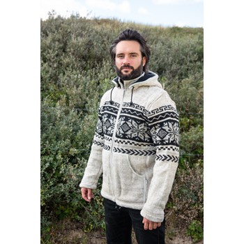 Pure Wool Vest Jan WJK-1301 Ecru 4 / 5