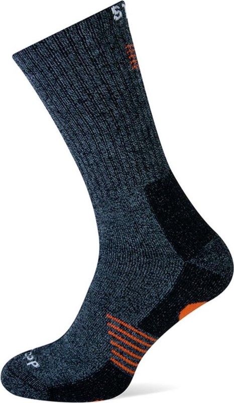 Stapp Techno Bamboo Sok 28400 Donkergrijs/Oranje 3 / 4