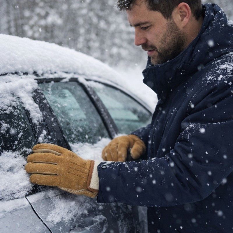 Lederen Lammy Vingerhandschoenen Art. 9046 (WEEKAANBIEDING!) 5 / 6