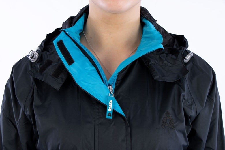 Deluxe Lange Regenjas Dames 43NL Zwart/Aqua 4 / 5