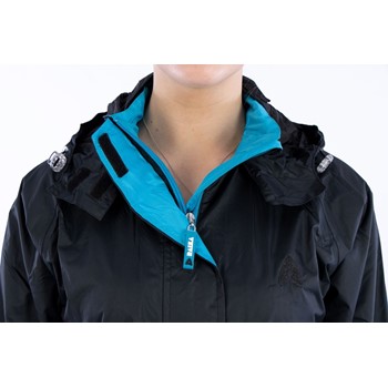 Deluxe Lange Regenjas Dames 43NL Zwart/Aqua  4 / 5