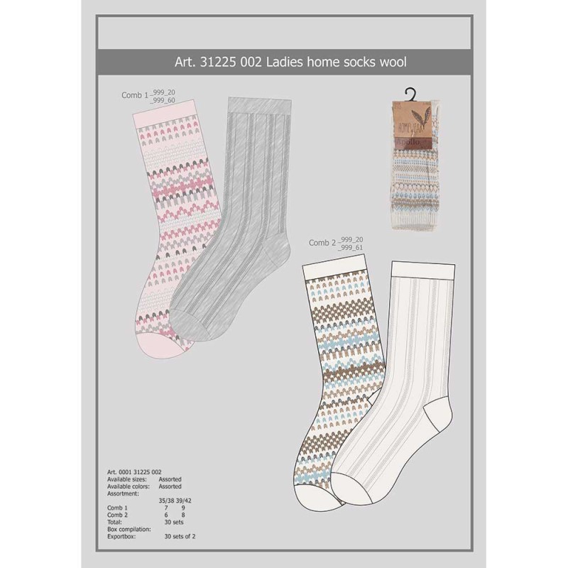 Apollo Dames Wollen Sokken 2-Pack 000131225002 4 / 4