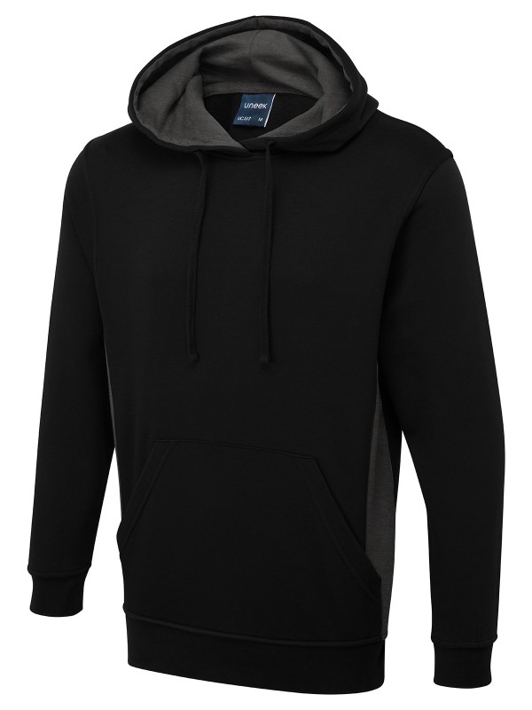 Uneek Two Tone Hooded Sweatshirt UC517 1 / 5