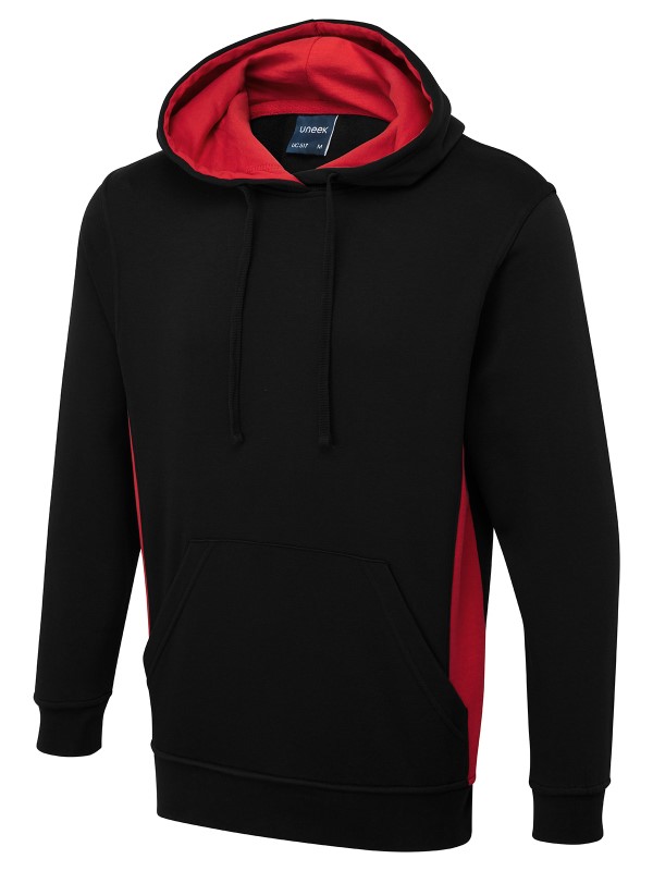 Uneek Two Tone Hooded Sweatshirt UC517 2 / 5