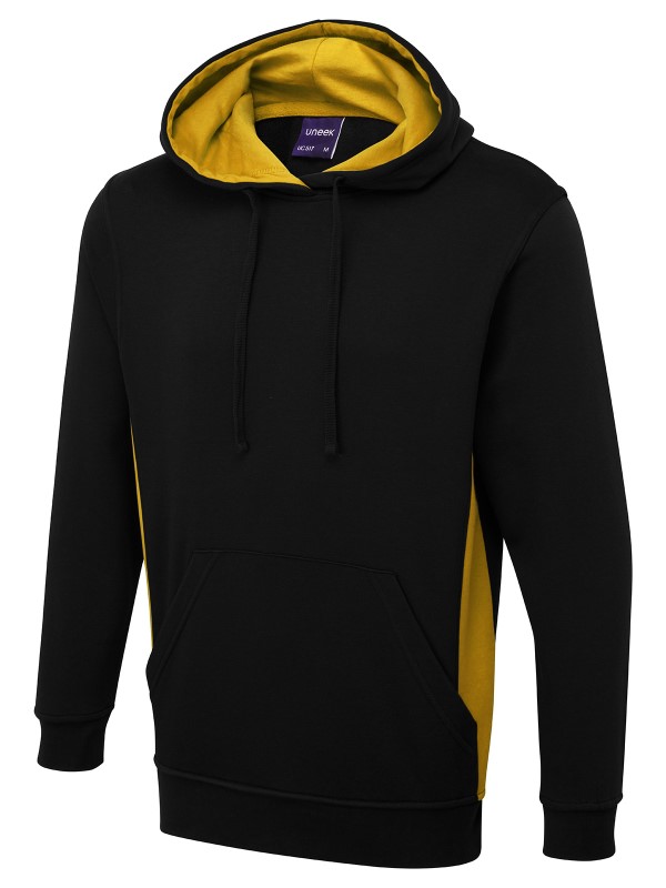 Uneek Two Tone Hooded Sweatshirt UC517 3 / 5