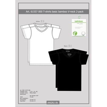 Bamboo T-shirts V-hals 2-pack 000161557000 1 / 4