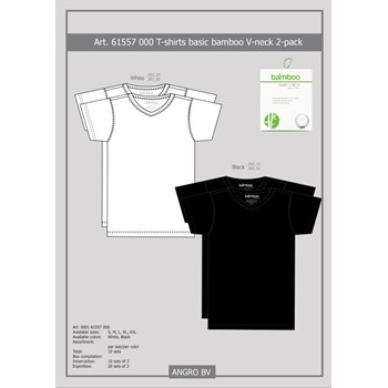 Bamboo T-shirts V-hals 2-pack 000161557000 (Verbouwing) 1 / 4