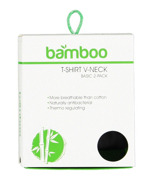 Bamboo T-shirts V-hals 2-pack 000161557000 3 / 4