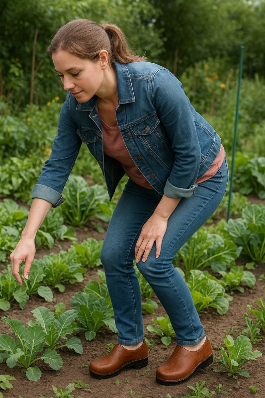 Strovels 304 D.H. klomp PU zool Bruin 2 / 4