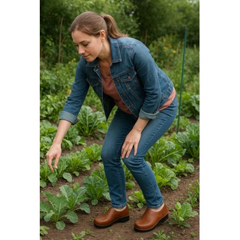 Strovels 304 D.H. klomp PU zool Bruin 2 / 4