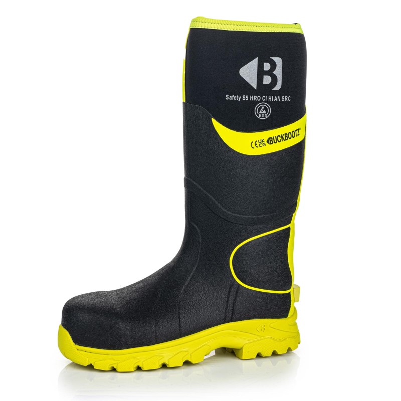 BuckBootz Laars BBZ8000 S5 Zwart/Geel 4 / 6