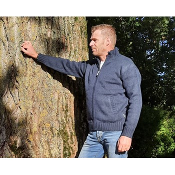 Pure Wool Vest Pascal MNL-1703 Marine 2 / 3
