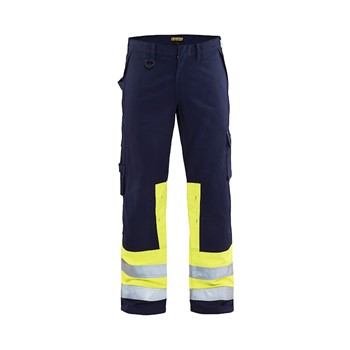 Blåkläder Multinorm werkbroek 14781514 Marine/High-Vis Geel 1 / 2