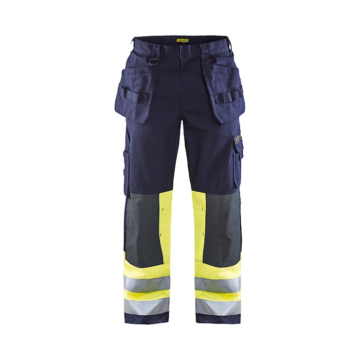 Blåkläder Multinorm werkbroek 14791514 Marine/High-Vis Geel 1 / 2