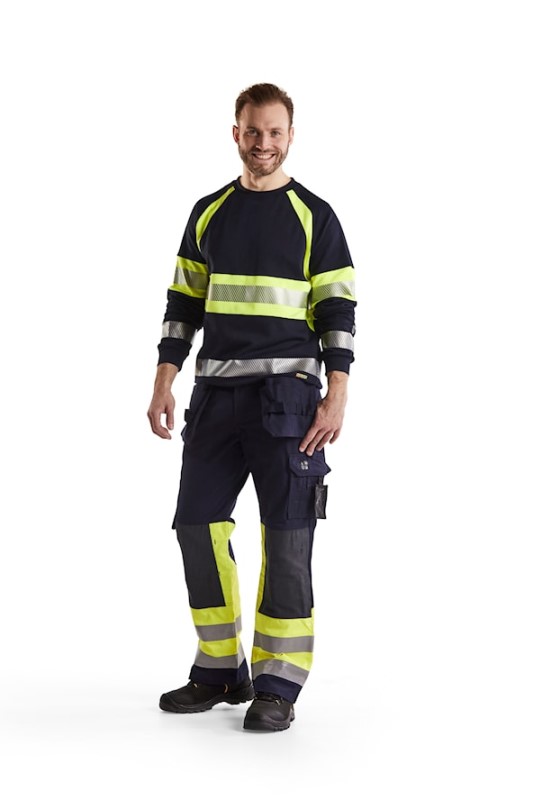 Blåkläder Multinorm werkbroek 14791514 Marine/High-Vis Geel 2 / 2