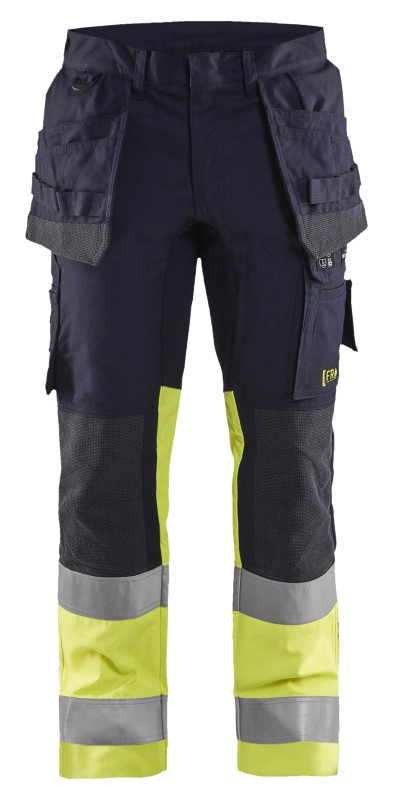 Blåkläder Multinorm werkbroek Inherent met stretch 14871512 Marine/High-Vis Geel 1 / 1