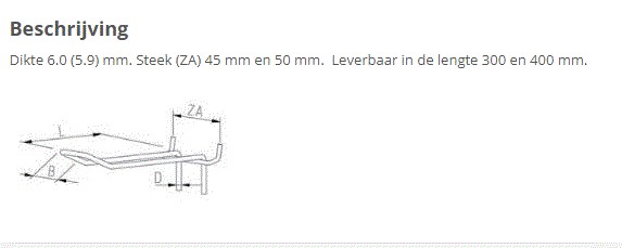 Dubbele haak met brug KH83 (20cm) 2 / 2