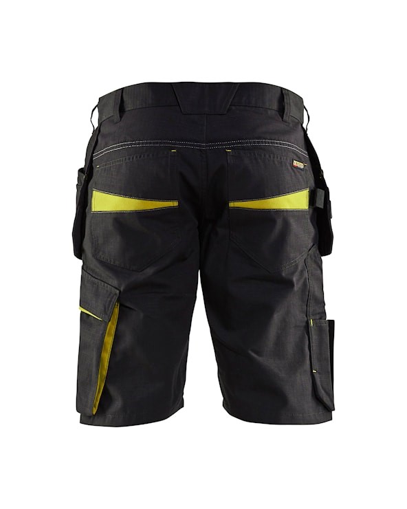 Blåkläder Service short met spijkerzakken 14941330 Zwart/High-Vis Geel 2 / 6