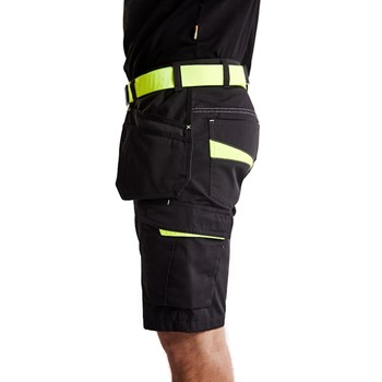 Blåkläder Service short met spijkerzakken 14941330 Zwart/High-Vis Geel 5 / 6