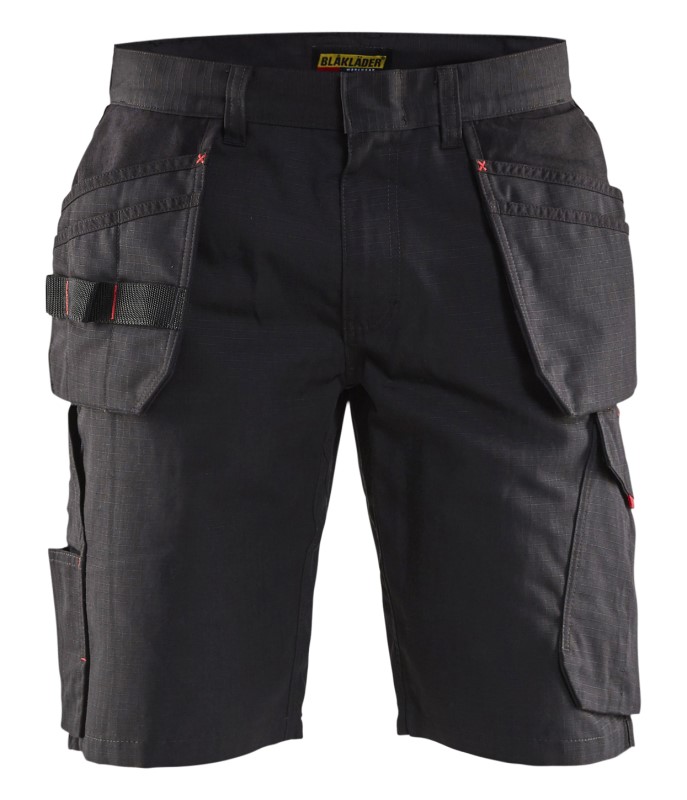 Blåkläder Service short met spijkerzakken 14941330 Zwart/Rood 1 / 6