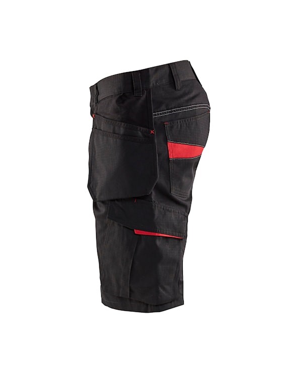 Blåkläder Service short met spijkerzakken 14941330 Zwart/Rood 4 / 6