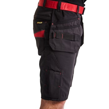 Blåkläder Service short met spijkerzakken 14941330 Zwart/Rood 5 / 6