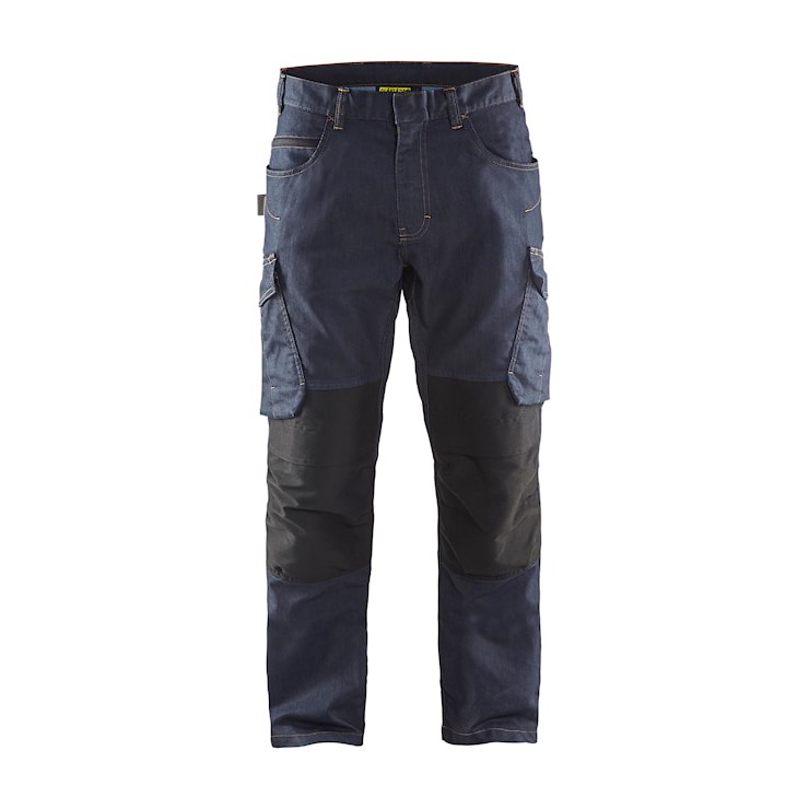 Blåkläder Service werkbroek denim 14971141 Marineblauw/Zwart 1 / 2