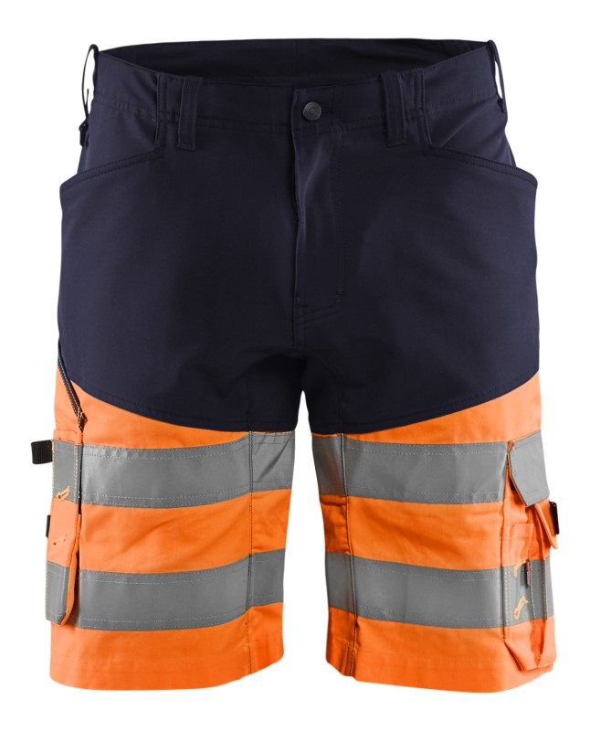 Blåkläder Short met stretch High-Vis 15411811 Marineblauw/Oranje 1 / 1