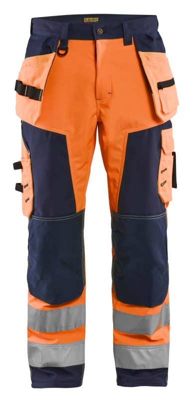 Blåkläder Werkbroek softshell High-Vis 15672517 High-Vis Oranje/Marineblauw 1 / 1