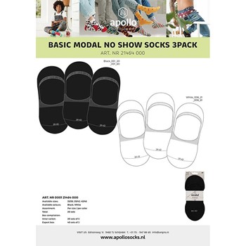 Basic Modal Sokken No-Show 3-Pack 000121464000 1 / 5