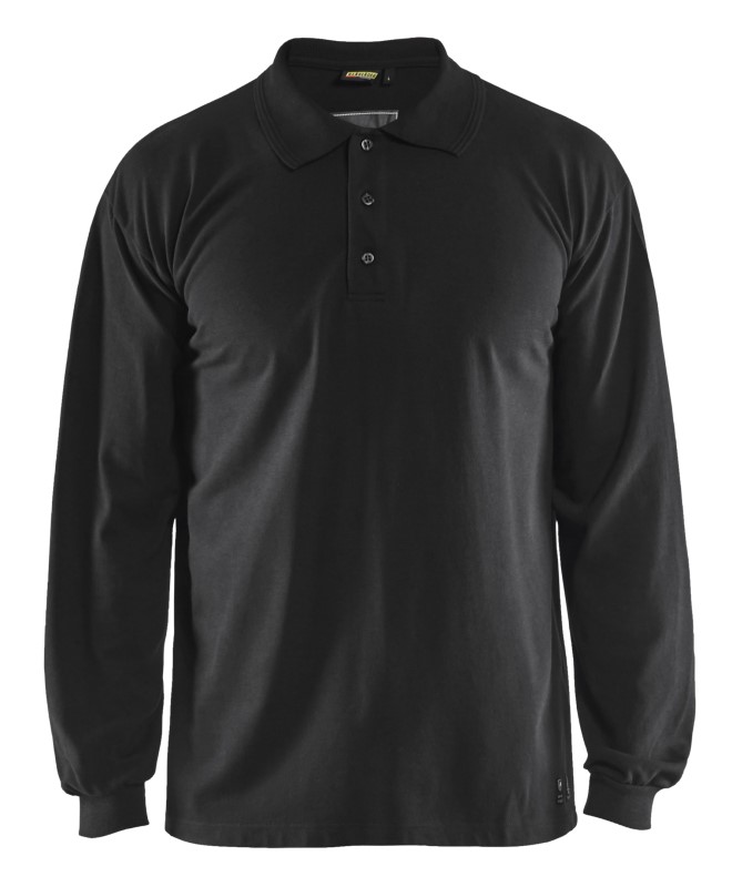 Blåkläder Vlamvertragende polo piqué lange mouw 33741726 Zwart 1 / 1