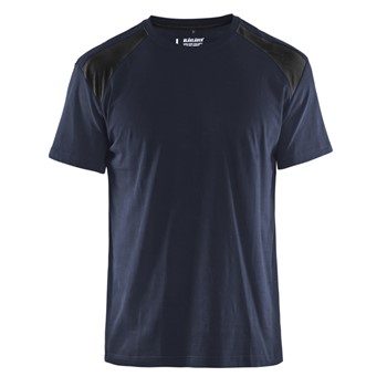 Blåkläder T-Shirt bicolour 33791042 Donker marineblauw/Zwart 1 / 1