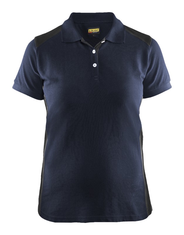 Blåkläder Dames poloshirt piqué 33901050 Donker marineblauw/Zwart 1 / 1