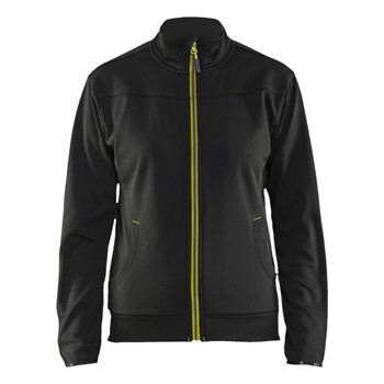 Blåkläder Dames service Sweatshirt met rits 33942526 Zwart/High-Vis Geel 1 / 1