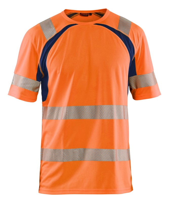 Blåkläder UV-T-Shirt High-Vis 33971013 High-Vis Oranje/Marineblauw 1 / 1