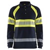 Blåkläder Multinorm piqué polo lange mouw 34381726 Marine/High-Vis Geel 1 / 1