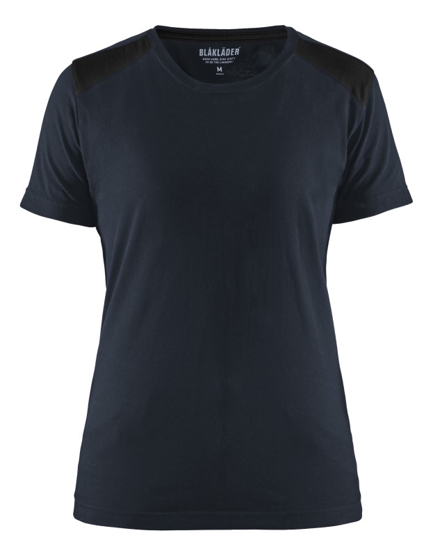 Blåkläder Dames T-Shirt 34791042 Donker marineblauw/Zwart 1 / 1