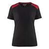Blåkläder Dames T-Shirt 34791042 Zwart/Rood 1 / 1