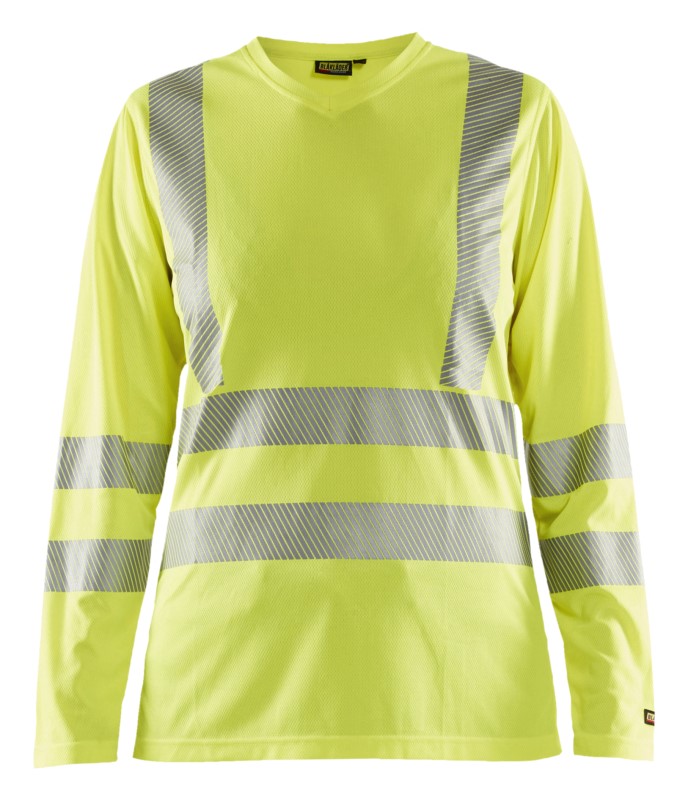 Blåkläder Dames T-Shirt lange mouw High-Vis 34851013 High-Vis Geel 1 / 1