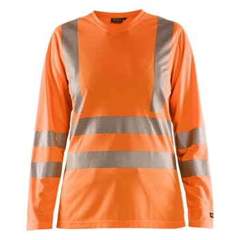 Blåkläder Dames T-Shirt lange mouw High-Vis 34851013 High-Vis Oranje 1 / 1