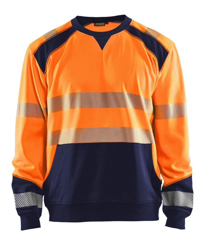 Blåkläder Sweatshirt High-Vis 35412528 High-Vis Oranje/Marineblauw 1 / 1