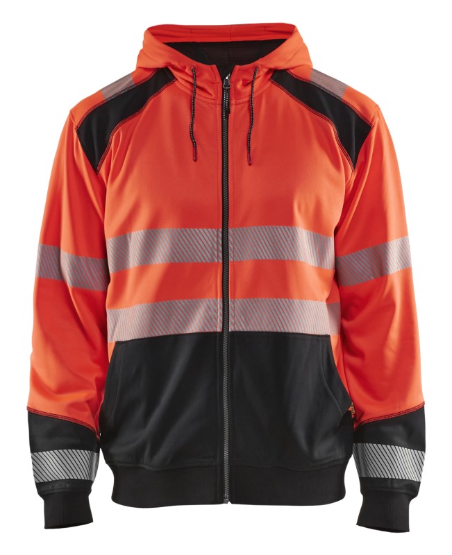 Blåkläder Hooded Sweatshirt High-Vis 35462528 High-Vis Rood/Zwart 1 / 1