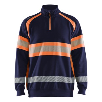 Blåkläder High-Vis Sweater 35531158 Marineblauw/Oranje 1 / 1